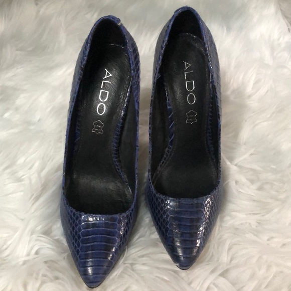 Aldo Leather 3.5 Inch Heels - Picture 2 of 5